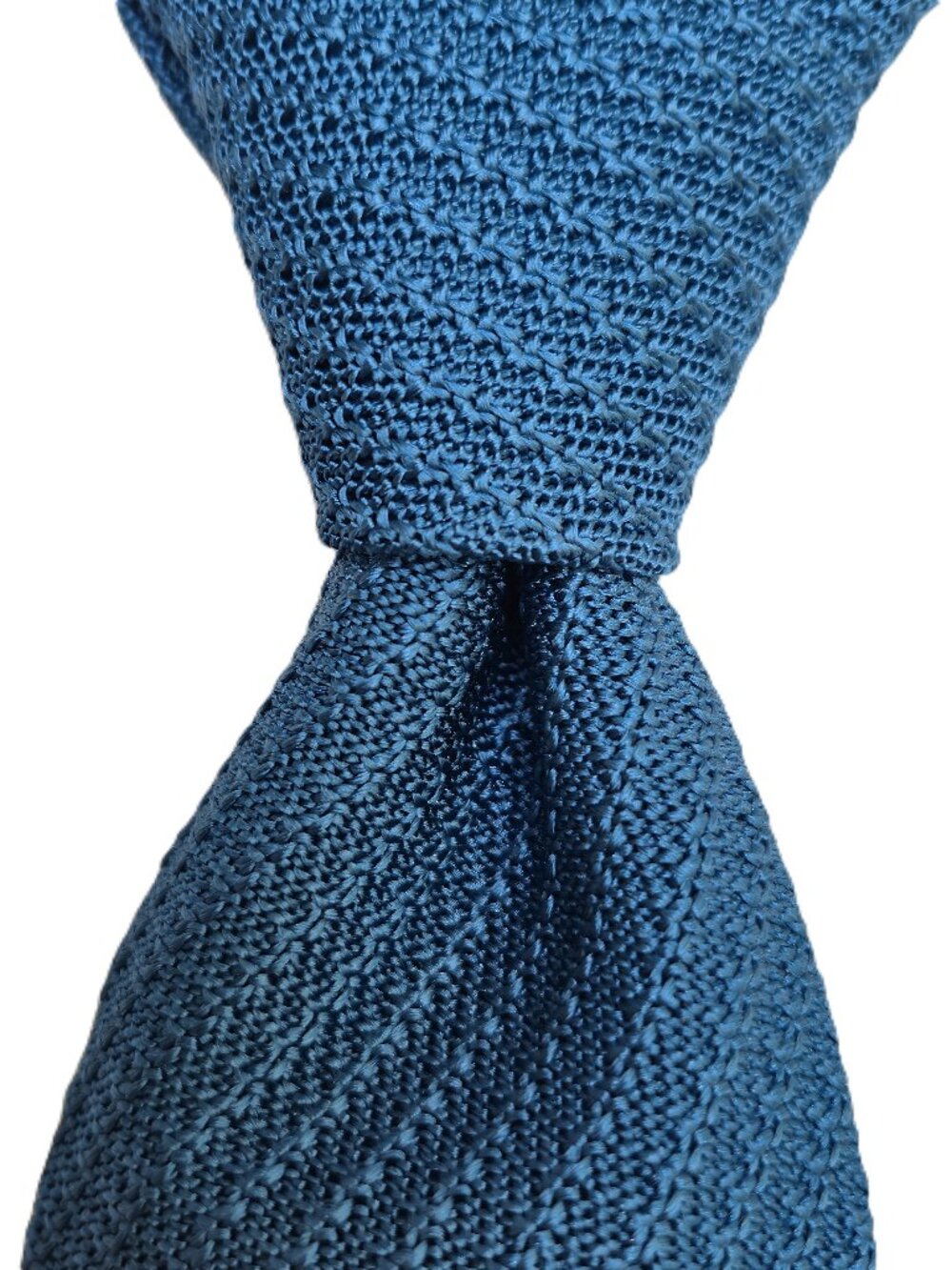 NWT TOM FORD Solid Blue Knit Silk Tie Italy $235